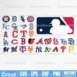 mlb logo svg bundle – baseball logo–mlb logo mlb svg vector printable cut files clipart digital download
