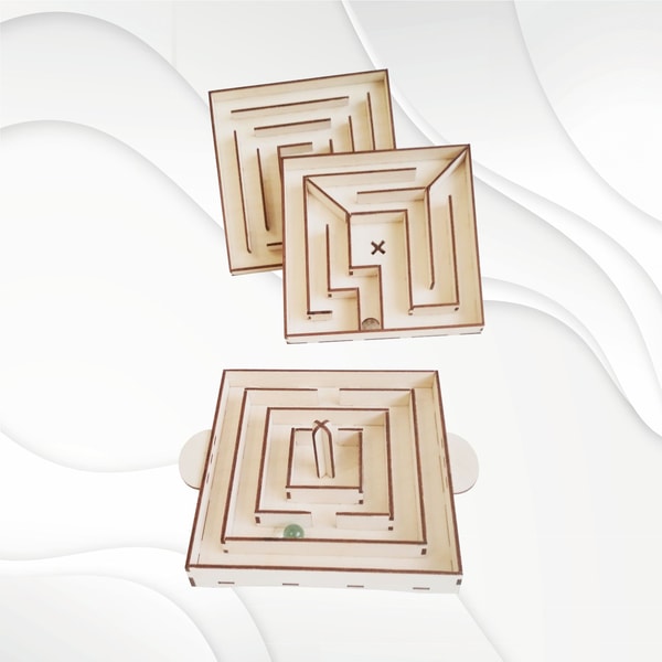 Maze game in 3 floors, design for laser cut. Laser cutting p - Inspire ...