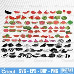 watermelon bundle svg, summer svg, watermelon svg, watermelon slice svg cut files for cricut silhouette vinyl