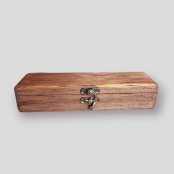 Wood case, handmade glasses holder. Jewelry box. Pen case