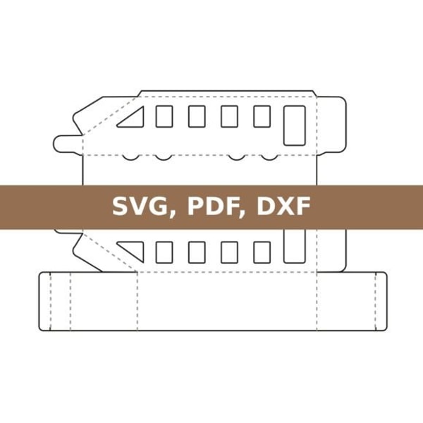 Train Box Template, Box Template SVG, SVG Files, SVG, Cricut | Inspire ...