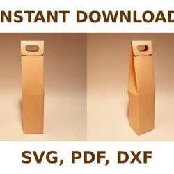 wine bag template, box template svg, svg files, svg, cricut