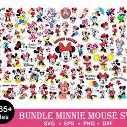 Minnie mouse svg bundle, Minnie svg, Minnie mouse outline, birthday, clipart, cut files for cricut silhouette, png, pdf