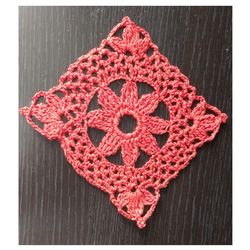 Crochet square, crochet patterns, granny square, crochet motif, crochet project, crochet doily pattern, placemat pattern