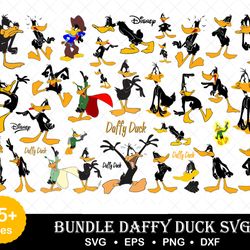 Daffy Duck Svg Bundle Cut File Daffy Duck Png Vector Cricut Silhouette Cut File Instant Download Ai Pdf Eps Svg Png