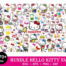 hello-kitty bundle svg, mega hello-kitty svg eps png, for cricut, silhouette, digital, file cut, instant download