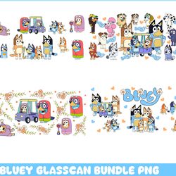 bluey glasscan bundle png svg bundle, bluey vector
