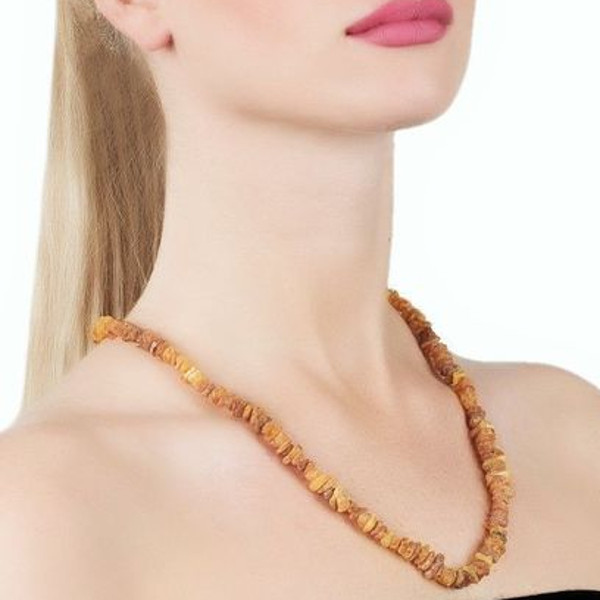 Healing Raw amber necklace Baltic Amber necklace adult Genuine Amber jewelry Natural stone necklace Birthday gift woman.jpg