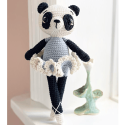 Panda doll amigurumi crochet pattern English PDF