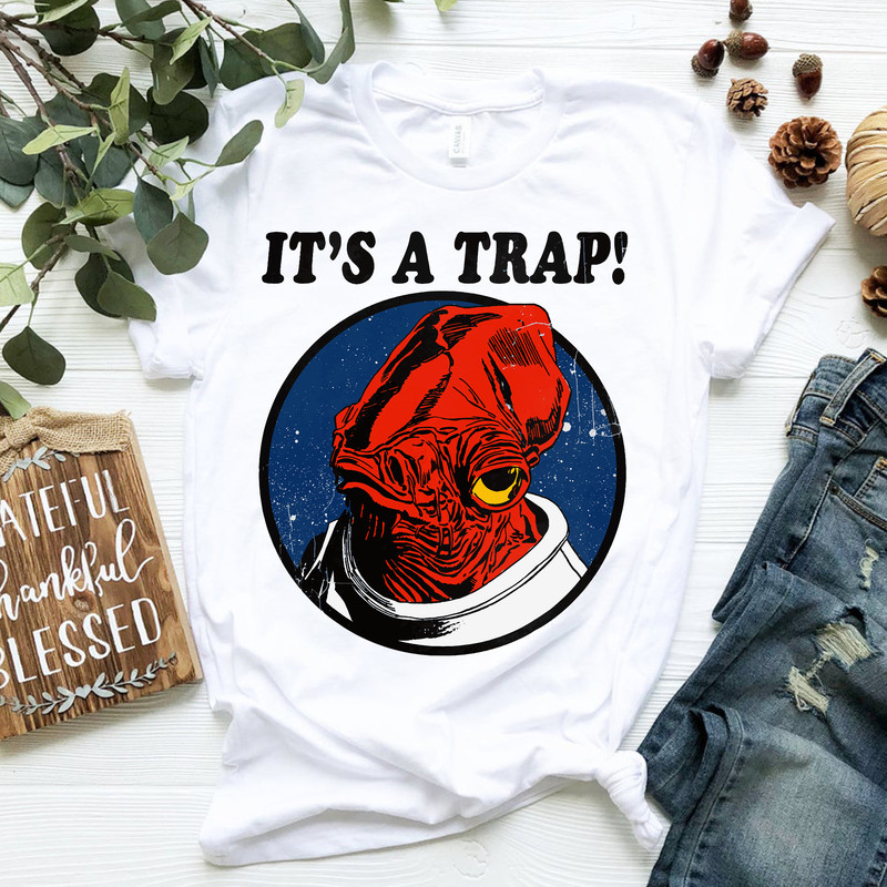 Star Wars Admiral Ackbar IT'S A TRAP! Quote Graphic T-Shirt T-Shirt.png