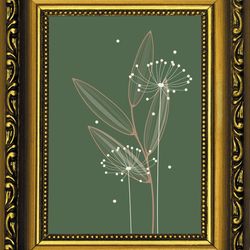 Flower Art Print - Glass With Wooden Framed - Size 11.5 x 17.5 Inches - Ideal for Decor and Gifting
