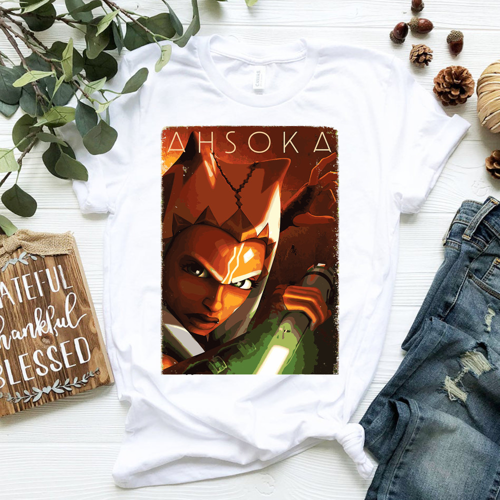 Star Wars Ahsoka Tano Power of the Galaxy Lightsaber T-Shirt.png
