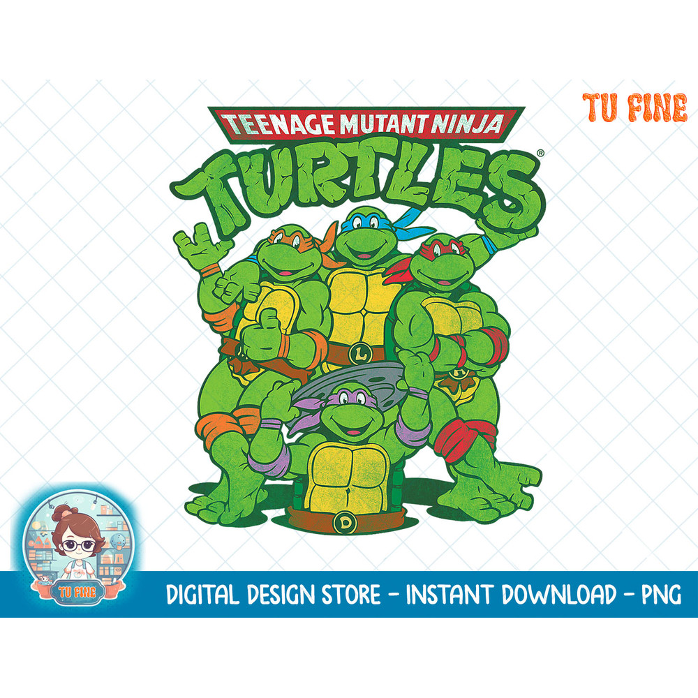 TMNT Ninja Group Shot Distressed T-Shirt copy.jpg
