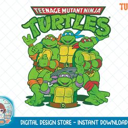 tmnt ninja group shot distressed t-shirt.png