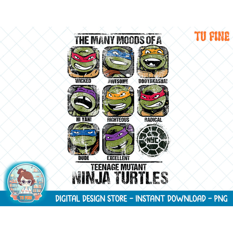 TMNT The Many Moods Of A Ninja Turtles T-Shirt copy.jpg