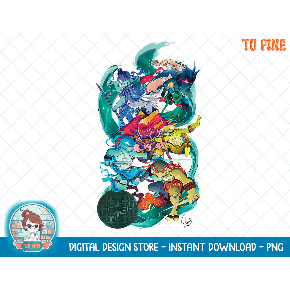 TMNT x Lily Stock Collection Group Shot White Premium T-Shirt copy.jpg