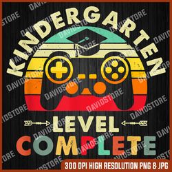 kindergarten graduation level complete video gamer gif last day of school png sublimation design