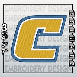 Chattanooga Mocs Embroidery Designs, NCAA Logo Embroidery Files, NCAA Chattanooga, Machine Embroidery Pattern
