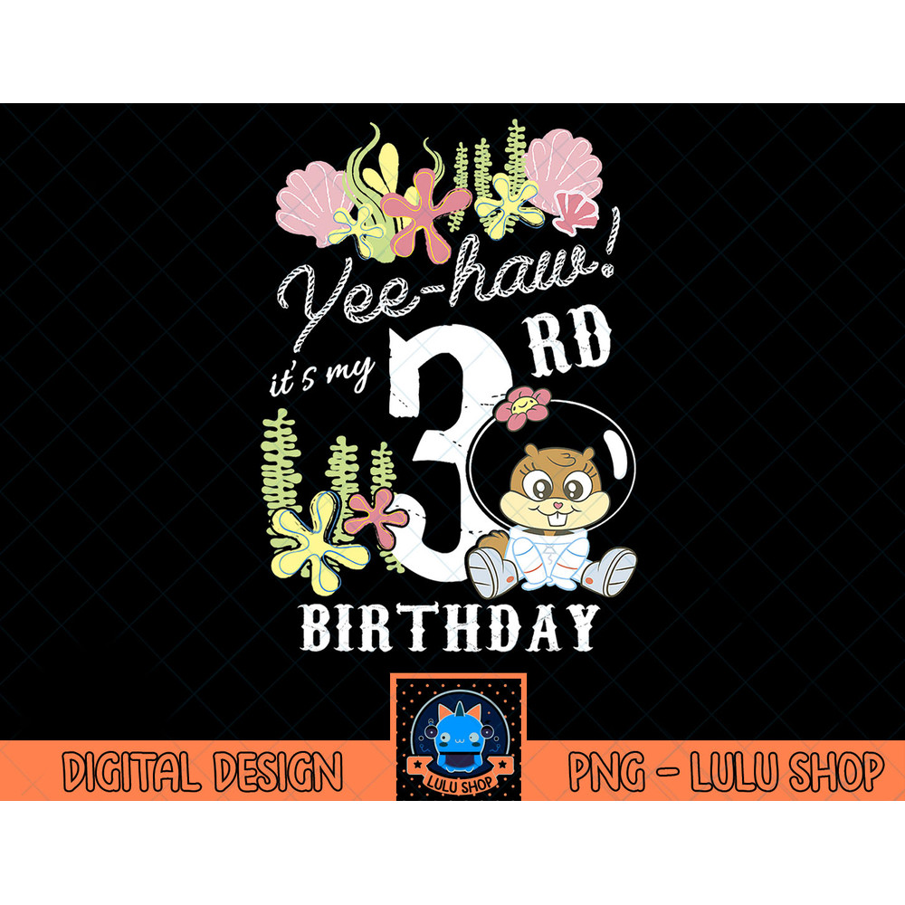 Nickelodeon SpongeBob SquarePants Sandy Yee Haw 3rd Birthday T-Shirt copy.jpg