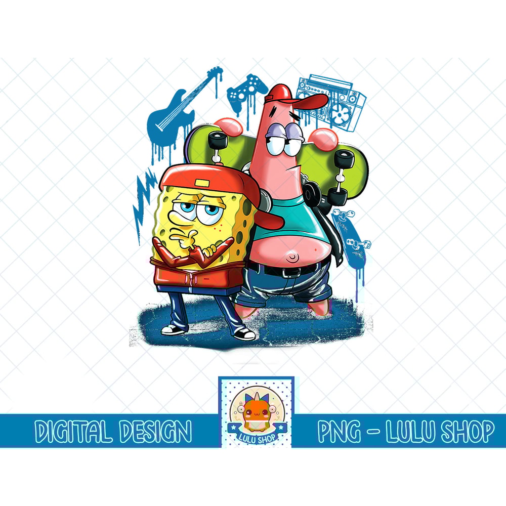 Punk Rock Spongebob With Patrick Star T-Shirt copy.jpg