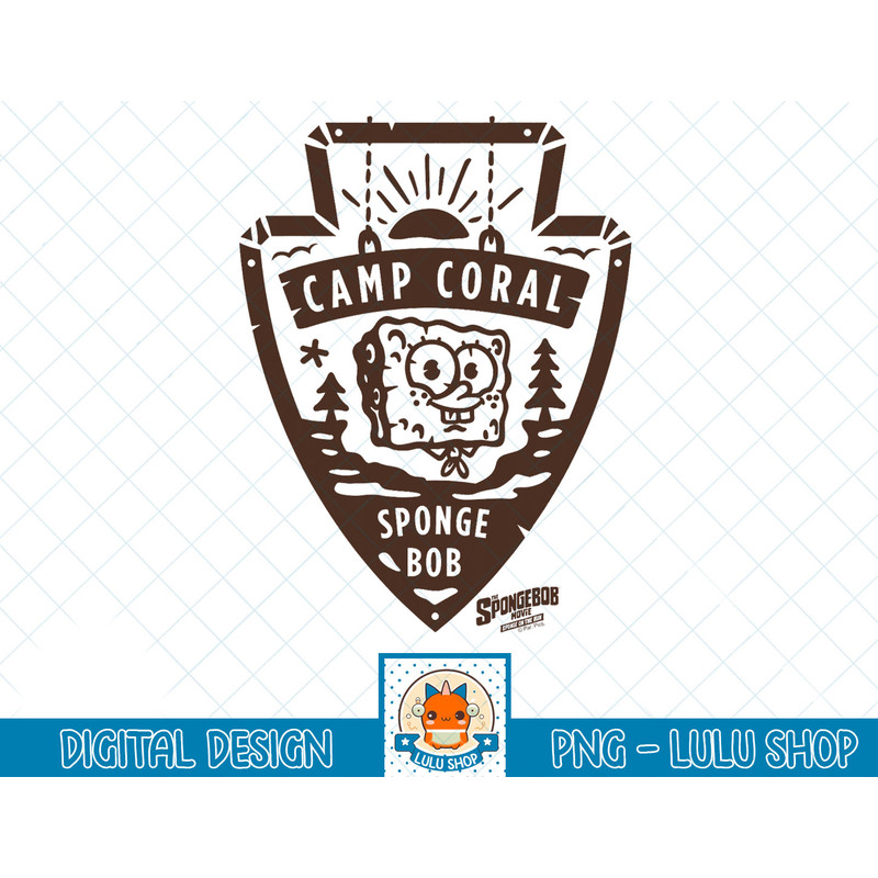 Sponge On The Run Camp Coral SpongeBob Badge T-Shirt copy.jpg