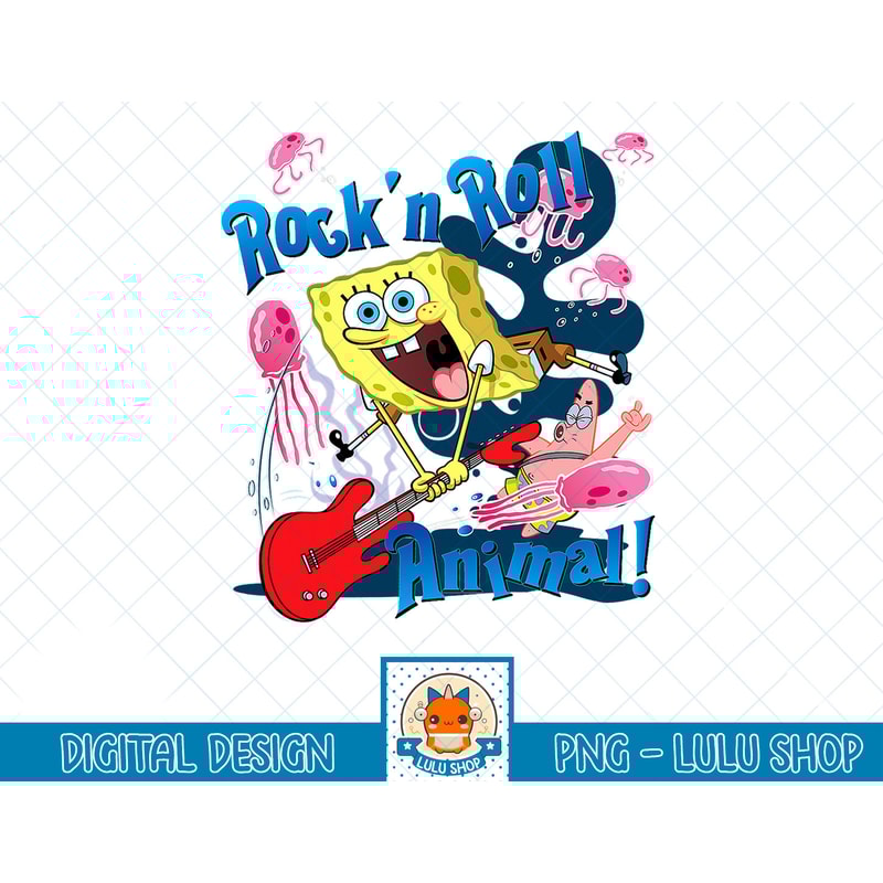 Spongebob Rock N Roll Animals! T-Shirt copy.jpg