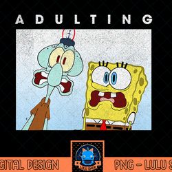 spongebob squarepants & squidward scared of adulting t-shirt.png