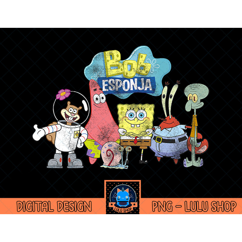 SpongeBob SquarePants Bob Esponja Happy Group Shot T-Shirt copy.jpg