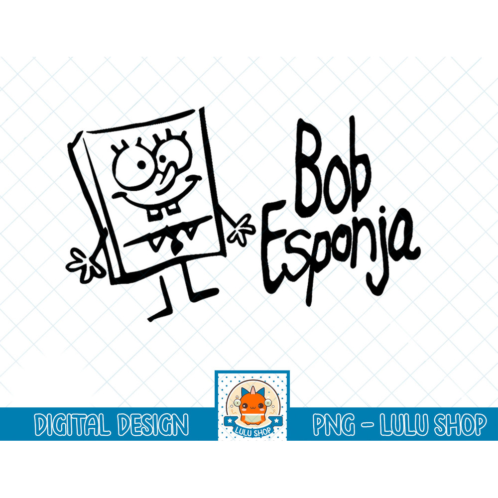 SpongeBob SquarePants Bob Esponja Spanish Doodle Logo T-Shirt copy.jpg