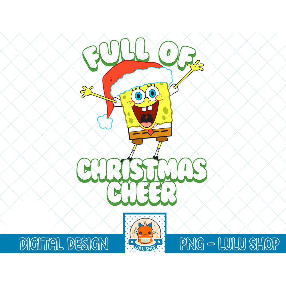 Spongebob Squarepants Full Of Christmas Cheer Holiday T-Shirt copy.jpg