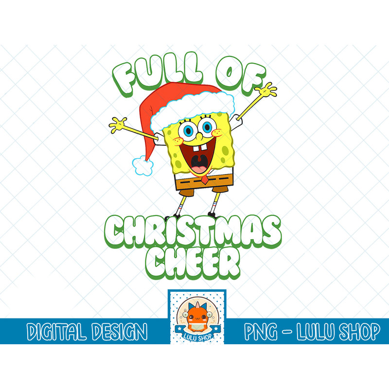 Spongebob Squarepants Full Of Christmas Cheer Holiday T-Shirt copy.jpg