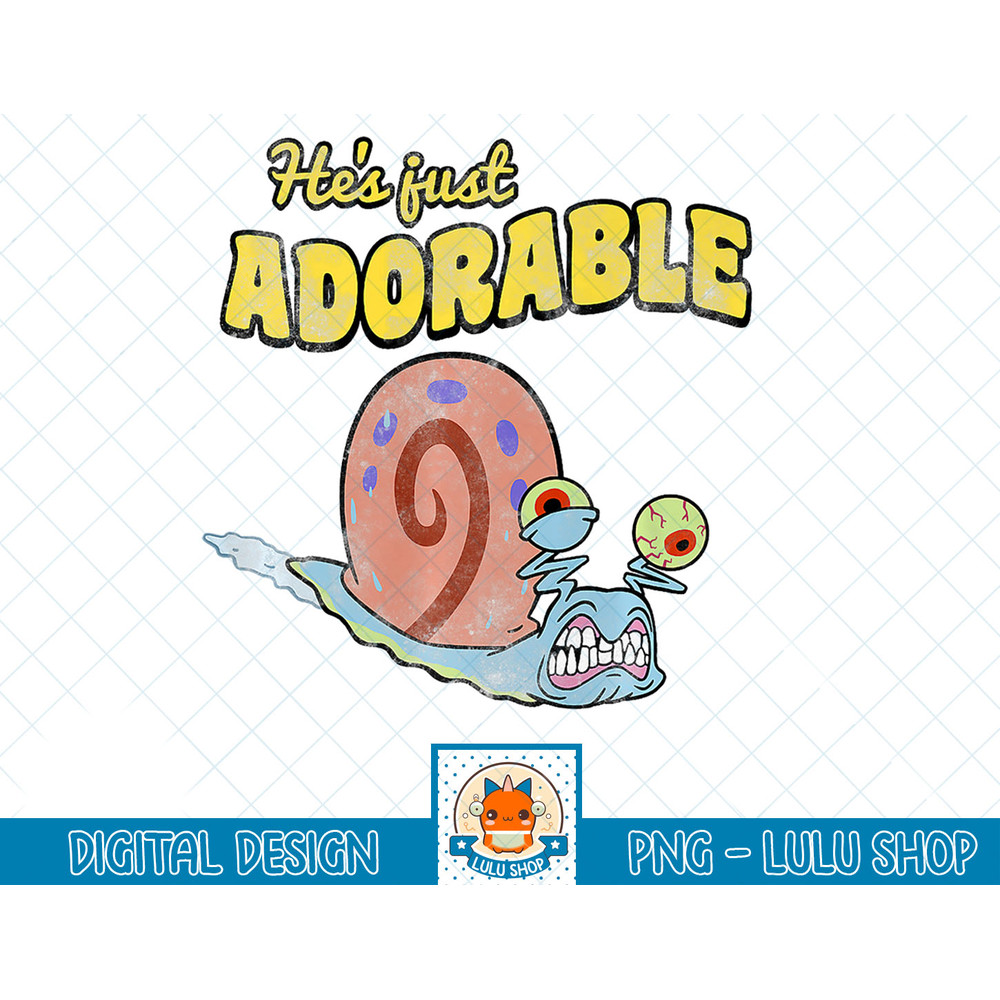 SpongeBob SquarePants Gary He's Just Adorable Premium T-Shirt copy.jpg