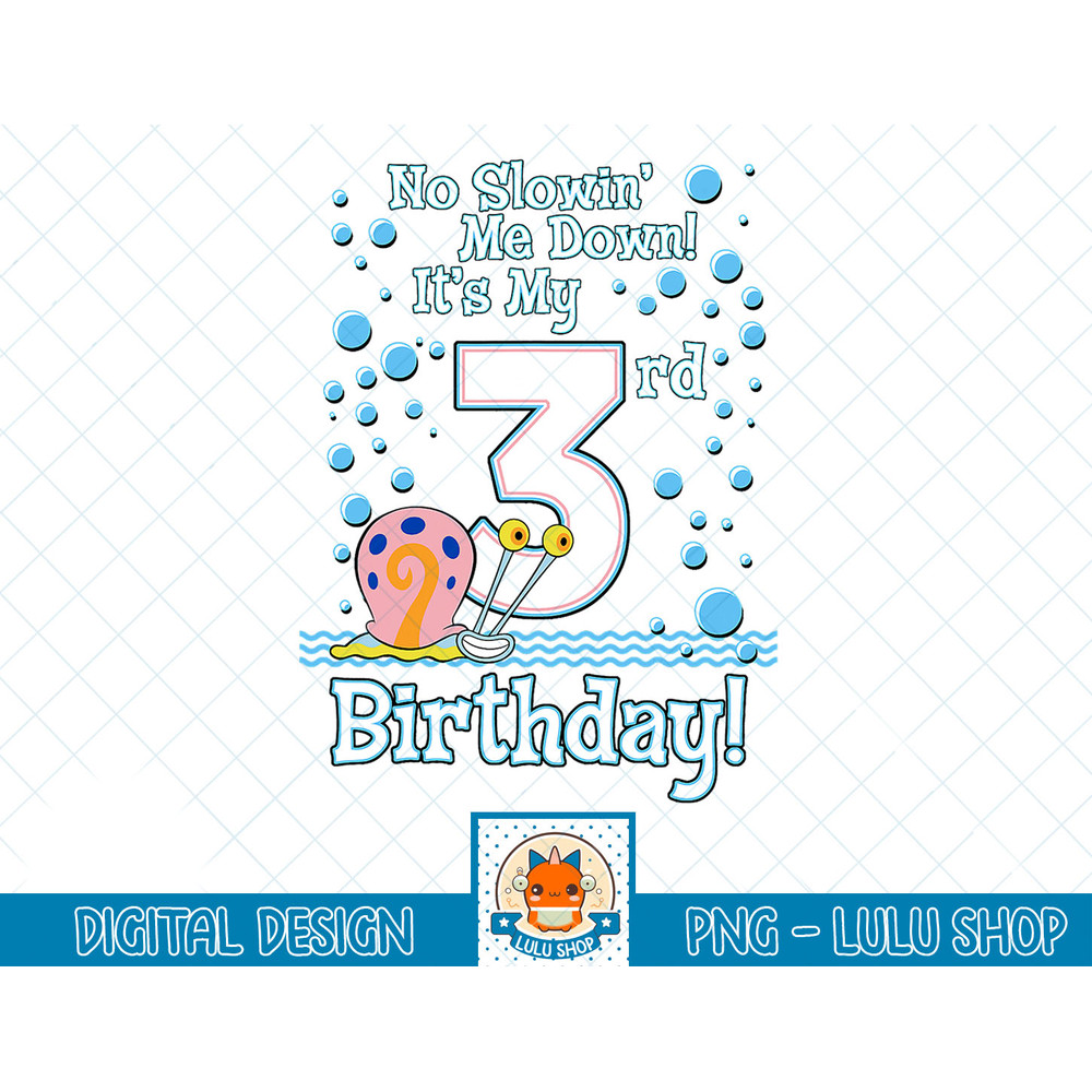 SpongeBob SquarePants Gary It's My 3rd Birthday T-Shirt copy.jpg