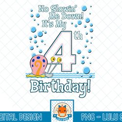 spongebob squarepants gary it's my 4th birthday t-shirt.png