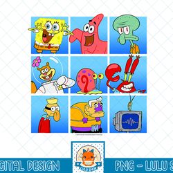 spongebob squarepants group character box-up t-shirt.png