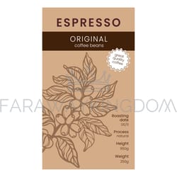 espresso pack coffee beans packaging classic vector template