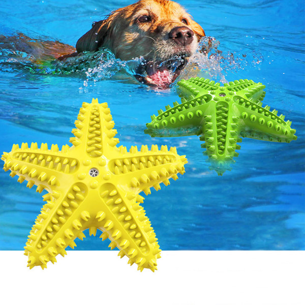 Star Fish Style Dog Teeth Clean Rubber Chew Toys (3).jpg