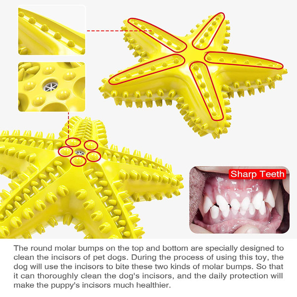 Star Fish Style Dog Teeth Clean Rubber Chew Toys (12).jpg