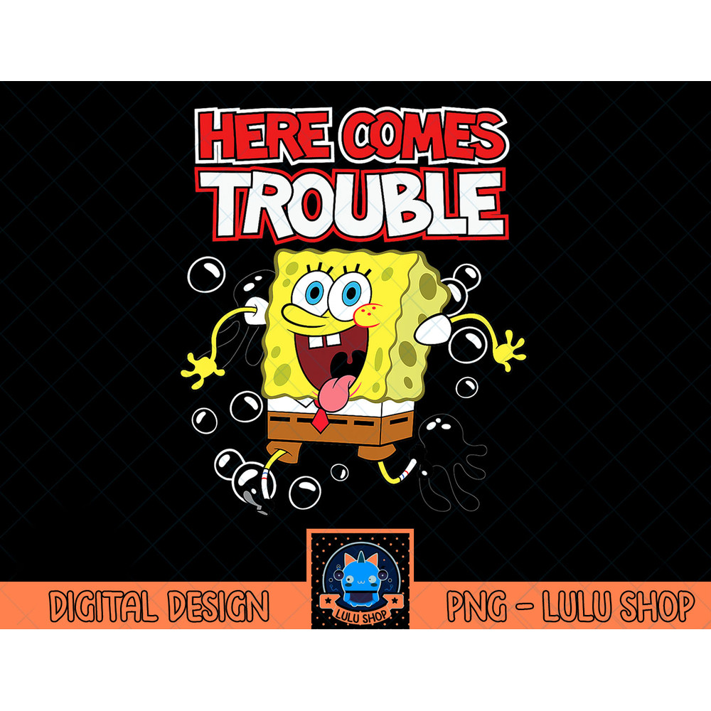 SpongeBob SquarePants Here Comes Trouble T-Shirt copy.jpg