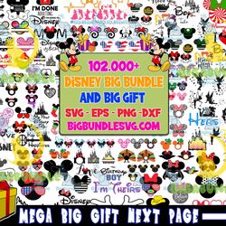 Mega Bundle | SVG PNG DXF | Cricut Cut Files | Mickey Minnie | Frozen svg | Winnie svg | Lion King Svg, Toy Story Cricut