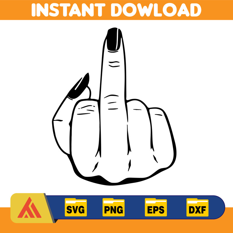 Middle Finger svg, Fuck You svg, Girl Power Svg, Cricut Svg, Funny Svg, Png, Jpg, Pdf, Instant Download.jpg
