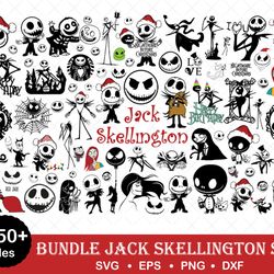 Halloween Jack Skellington Bundle SVG, Customize Gift Svg, Vinyl, Bundle Cut File, Svg, Pdf, Ai