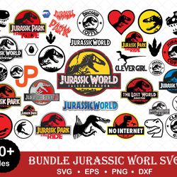 Jurassic Park Bundle SVG, Dinosaur Svg Bundle, Jurassic Font Svg, Jurassic Park Cut File, Jurassic Park Clip Art