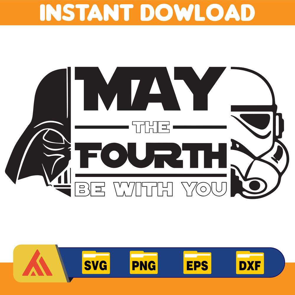 May the 4th Be With You, Star Wars Day May Fourth, Stormtroopers, Starwars SVG PNG PDF Silhouette Cricut cutting Ready Instant Download.jpg