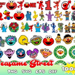 Sesame Monster Bundle,Cookie Monster Svg Bundle, Street Monster, Red Monster Svg, Monster Friends Svg, Characters SVG