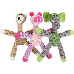 Bear Elephant Pig Shape Squeaky Sound Soft Stuffed Plush Chew Toy - Assorted Set of 1
