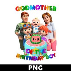 godmother of the birthday boy png, cocomelon birthday png, cocomelon family png, cocomelon png - digital file