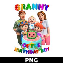 granny of the birthday boy png, cocomelon birthday png, cocomelon family png, cocomelon png - digital file