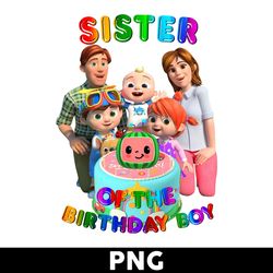 sister of the birthday boy png, cocomelon birthday png, cocomelon family png, cocomelon png - digital file