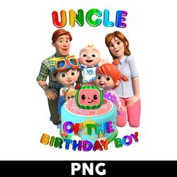 uncle of the birthday boy png, cocomelon birthday png, cocomelon family png, cocomelon png - digital file